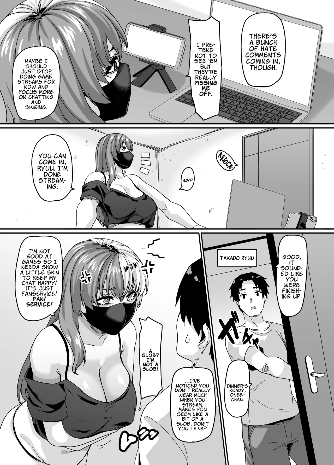 My Slob Of An Older Sister's Accidental Adult Stream Caused So Much Hype, She Pivoted To Doing Brother X Sister Sex Streams! Chapter 1 - page 4
